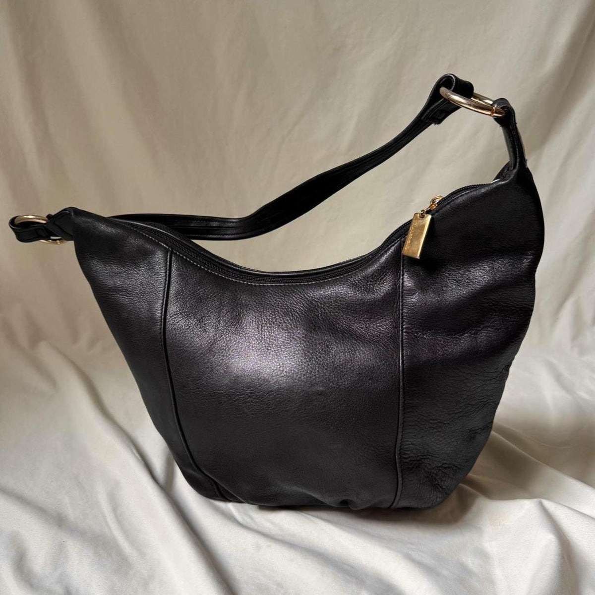 Y2K Leather crescent moon shaped shoulder bag