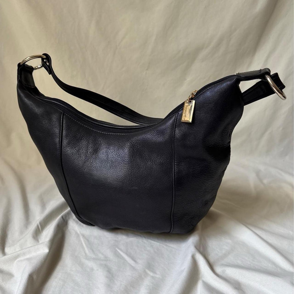 Y2K Leather crescent moon shaped shoulder bag