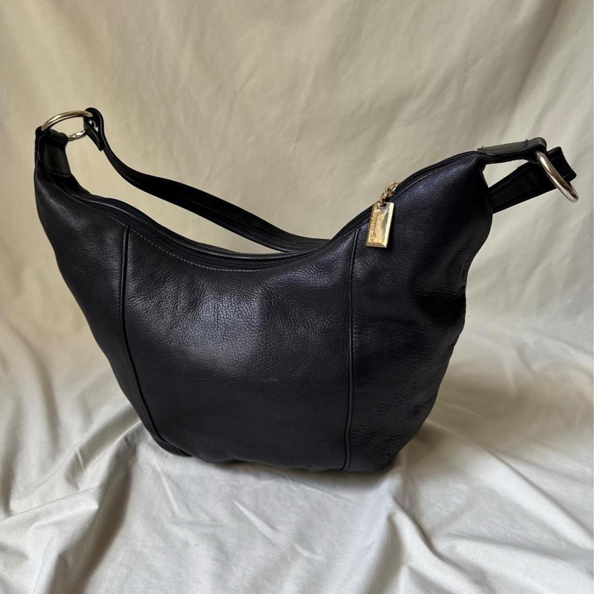 Y2K Leather crescent moon shaped shoulder bag