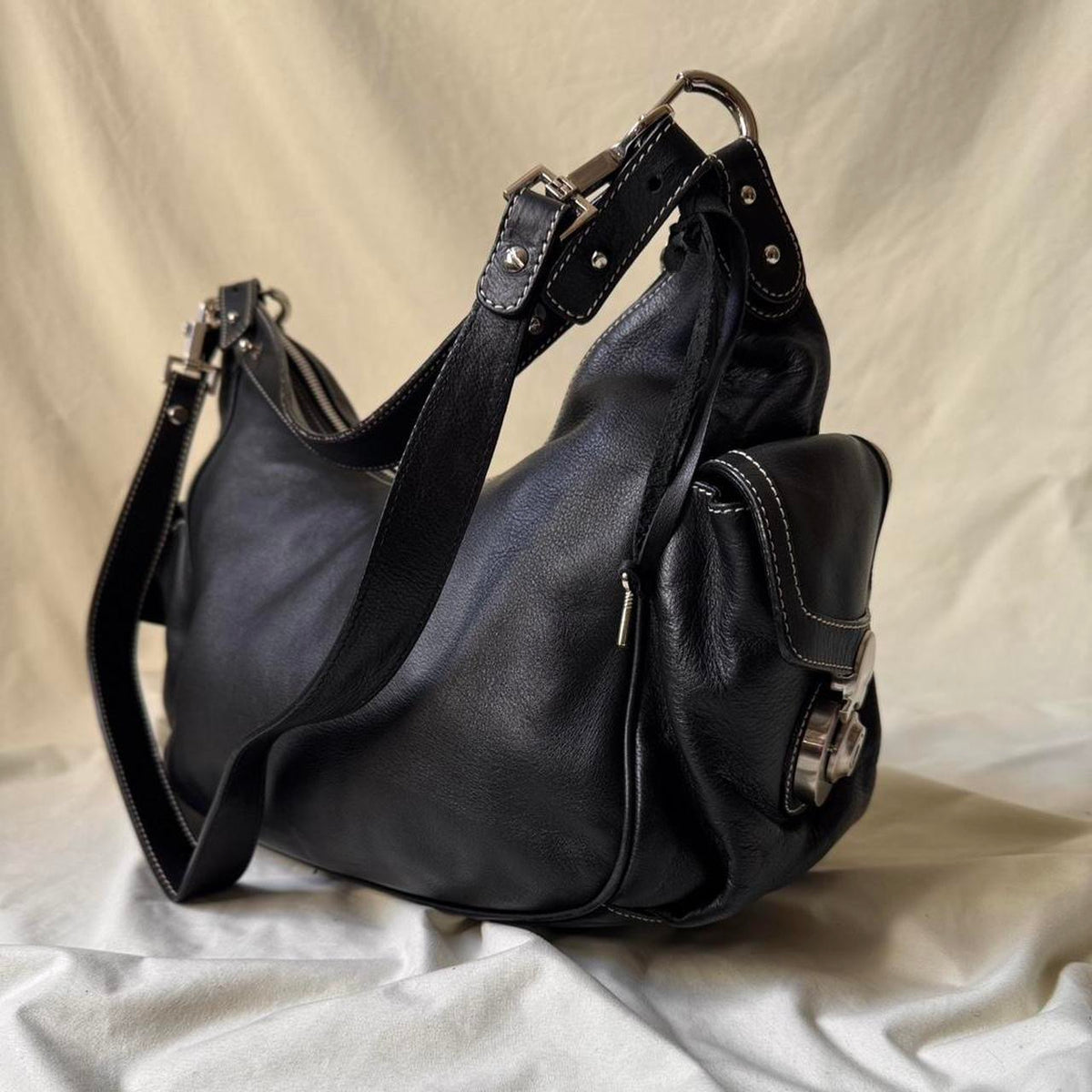 Vintage Y2K Lock & Key Hobo Bag