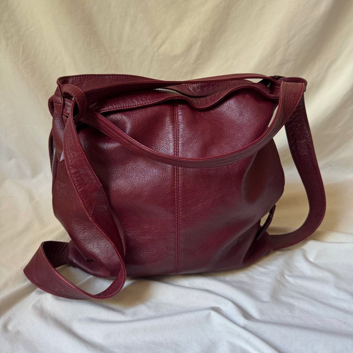 Vintage Red Leather Multi Way Bag