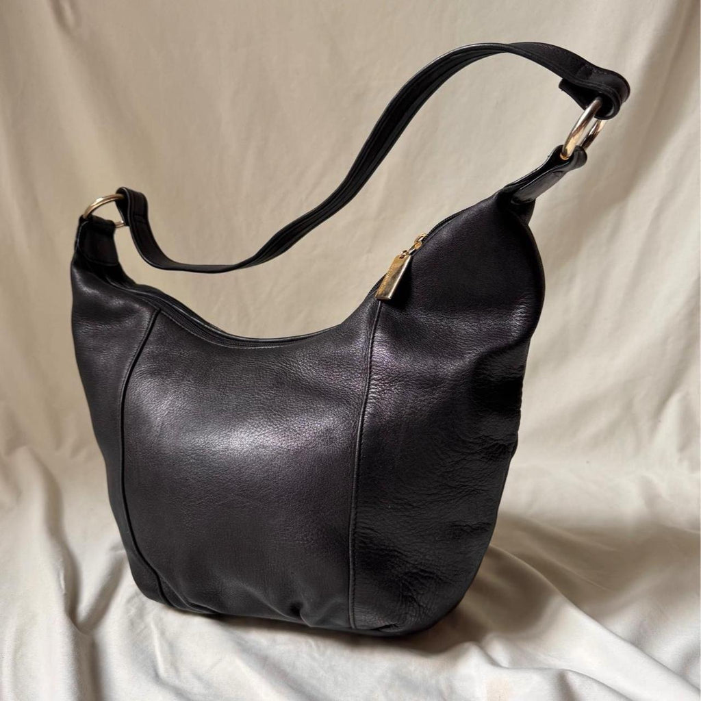 Y2K Leather crescent moon shaped shoulder bag