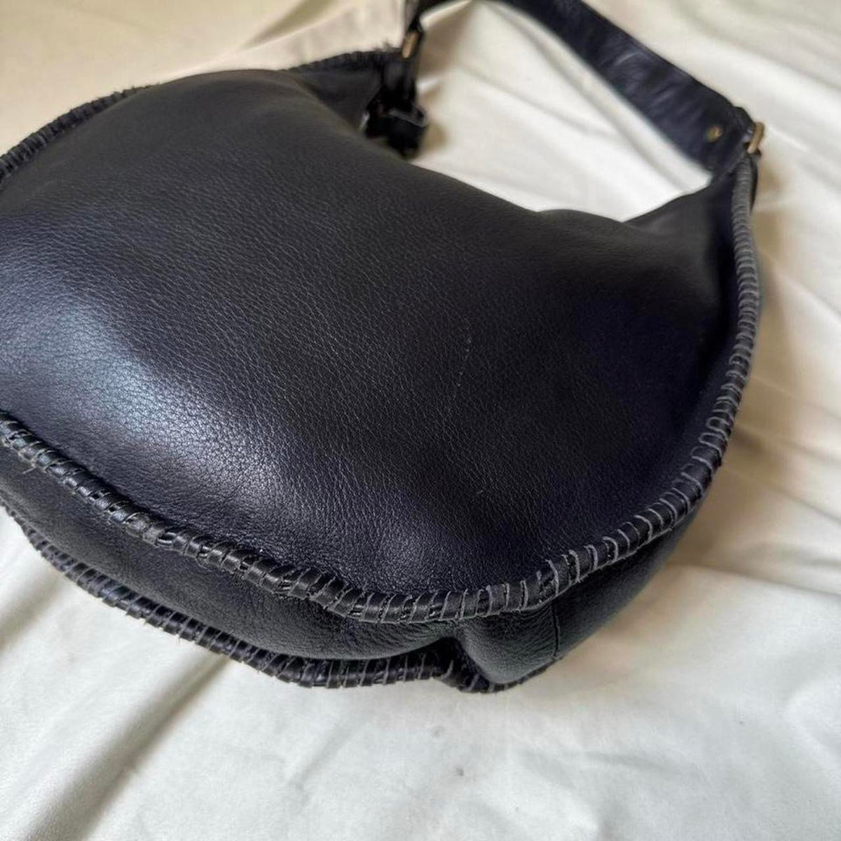 Vintage Leather Moon Hobo Bag