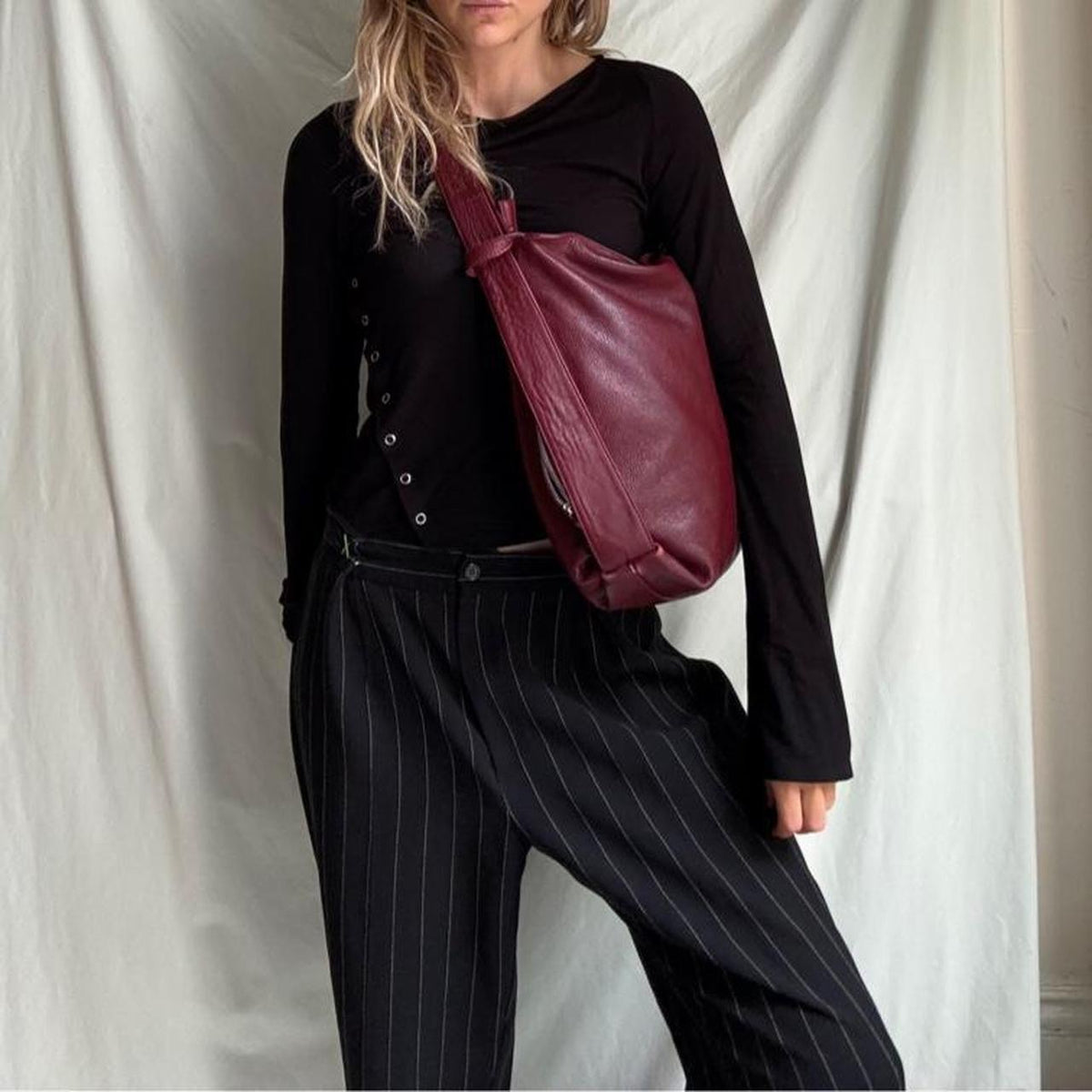 Vintage Red Leather Multi Way Bag