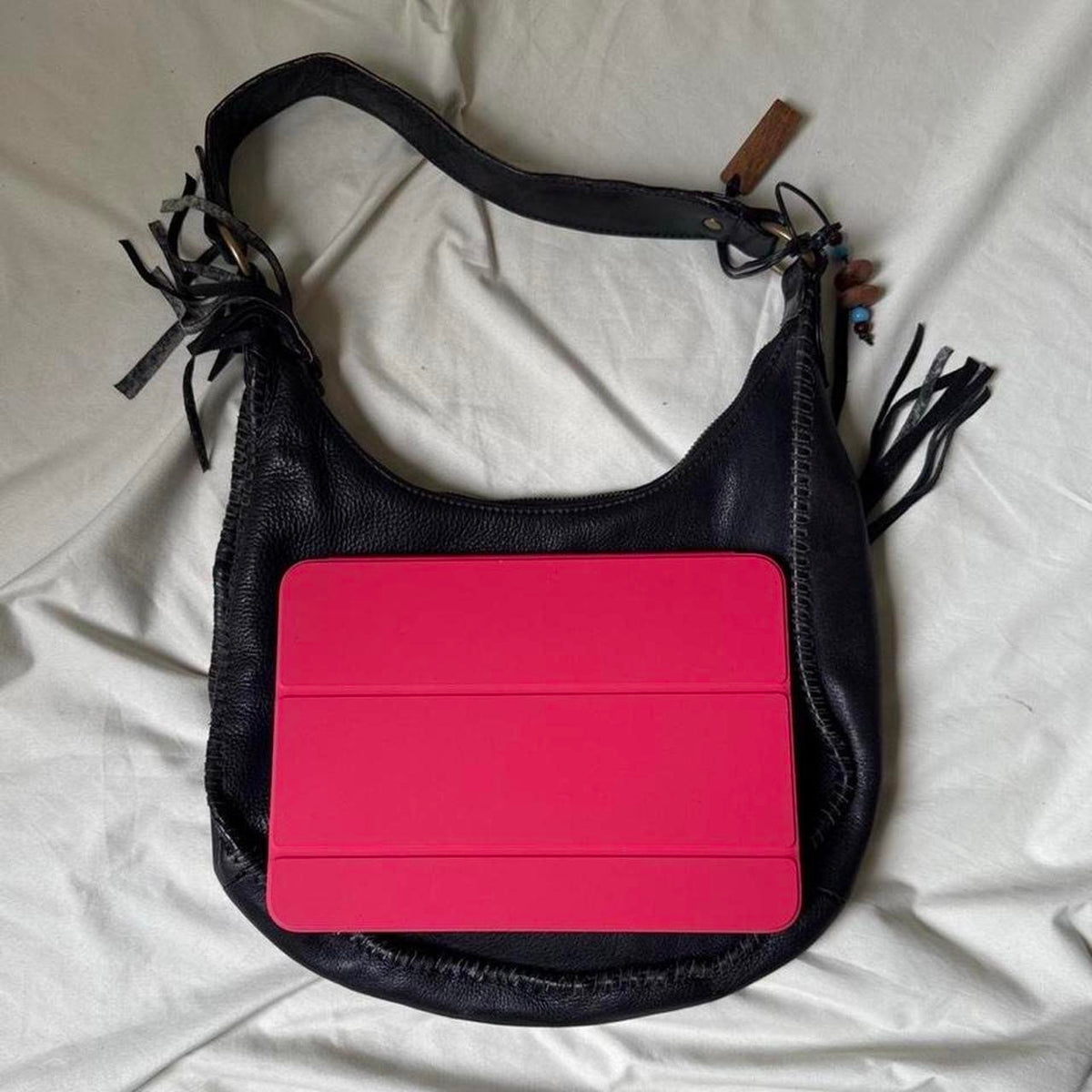 Vintage Leather Moon Hobo Bag