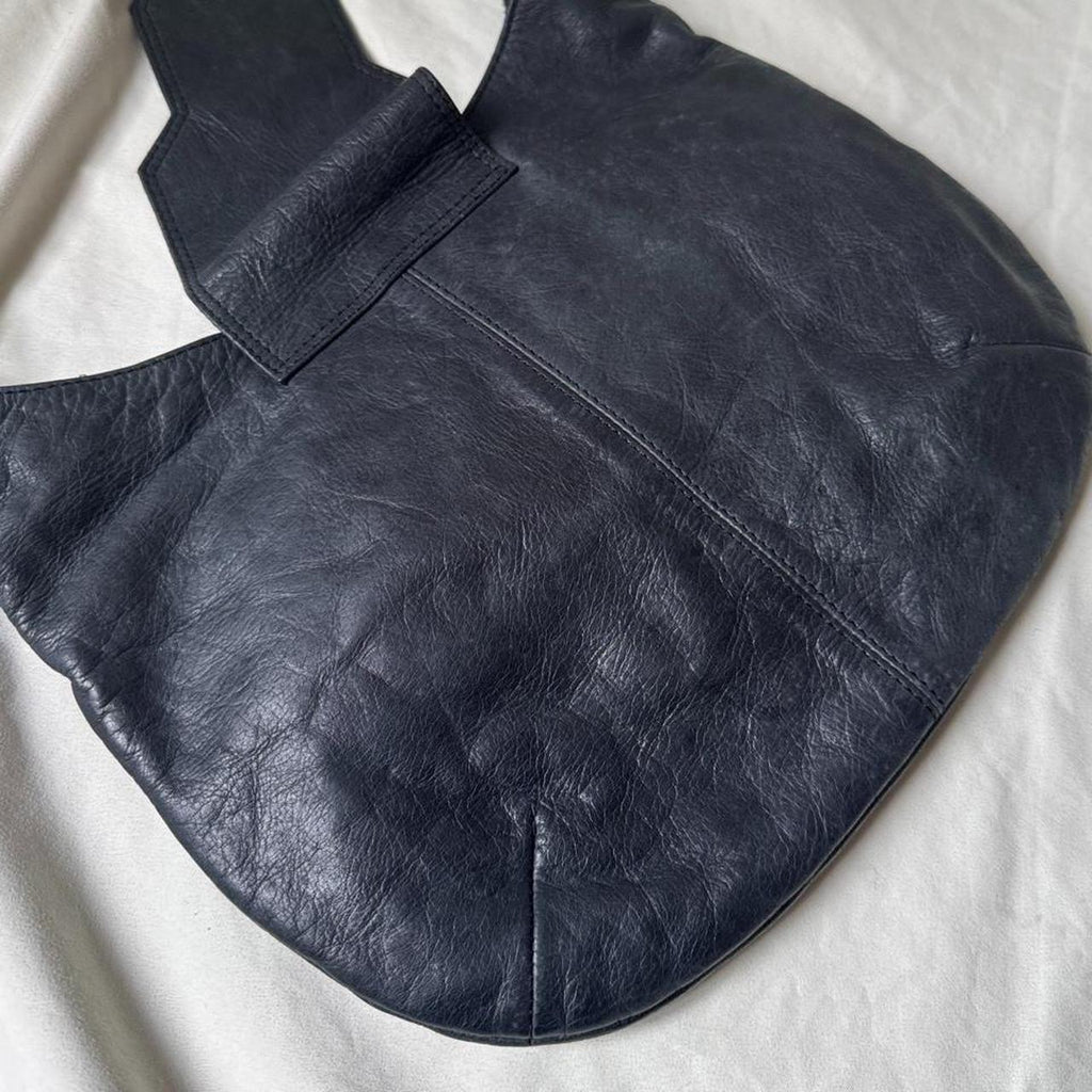 Vintage Y2K Navy Leather Going Out Bag