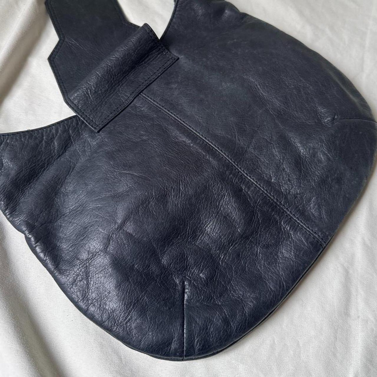 Vintage Y2K Navy Leather Going Out Bag