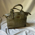 Vintage Pale Green Leather Mini Hobo Bag