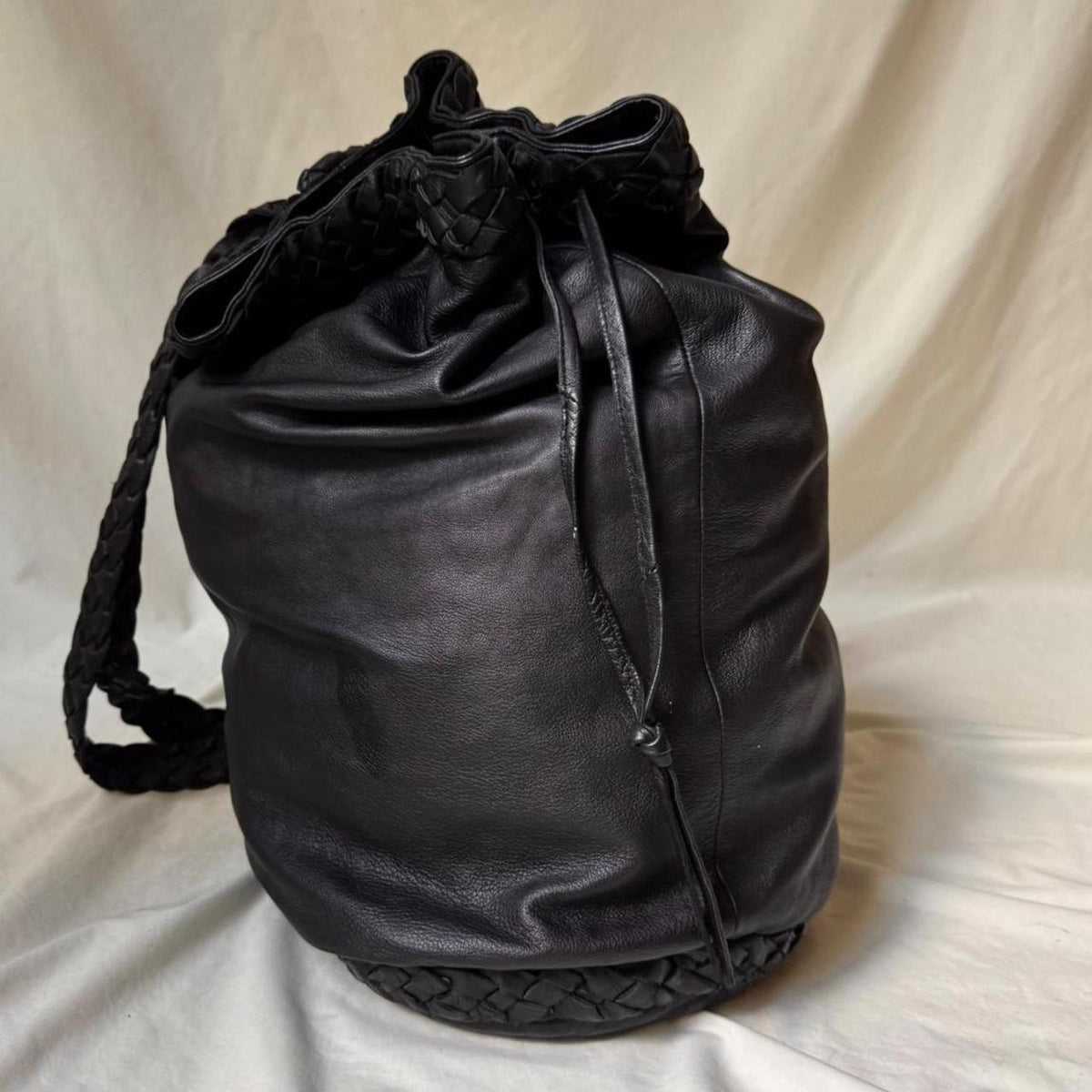 Vintage 90s Large Leather Duffle Bag