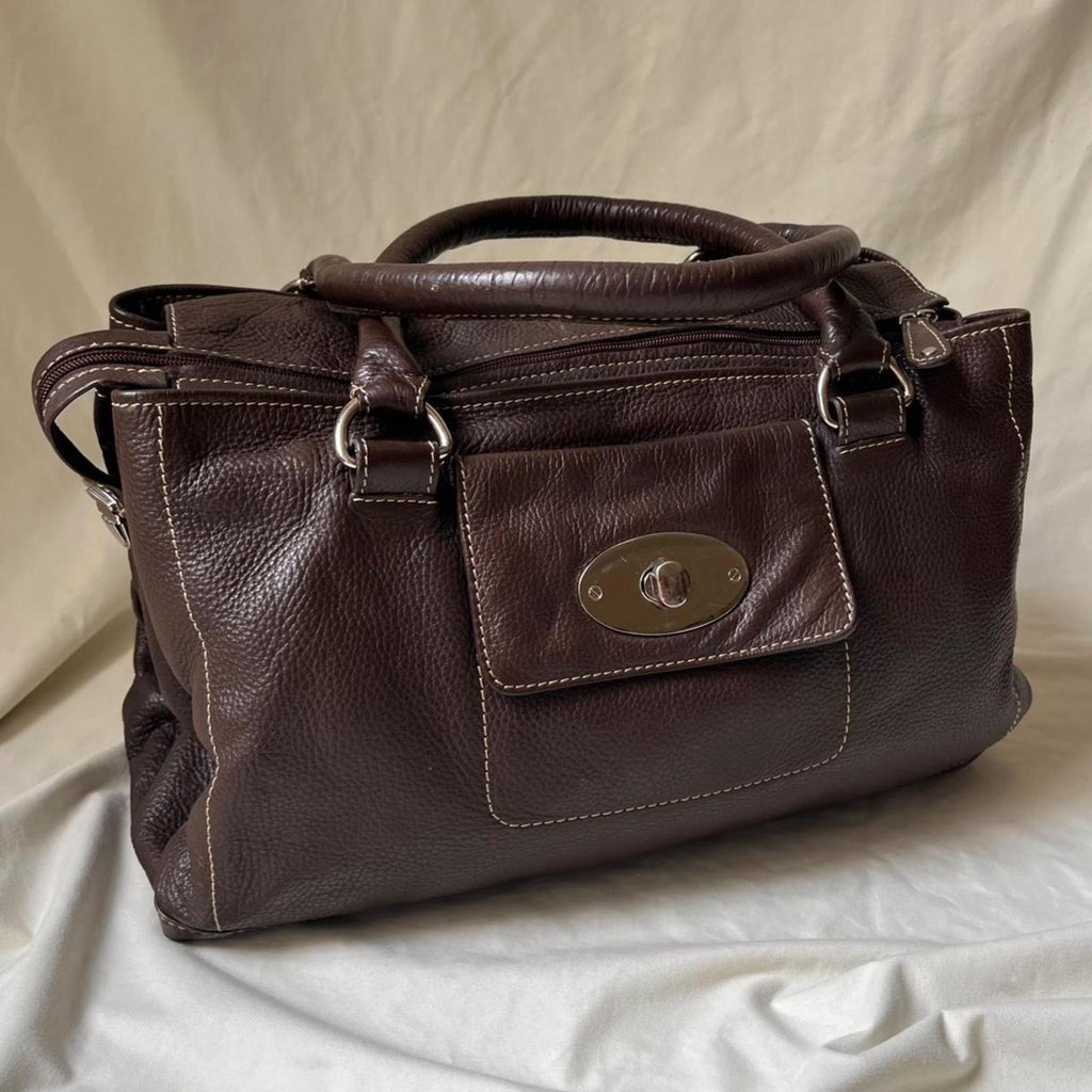 Vintage Minimalist Boxy Leather Bag
