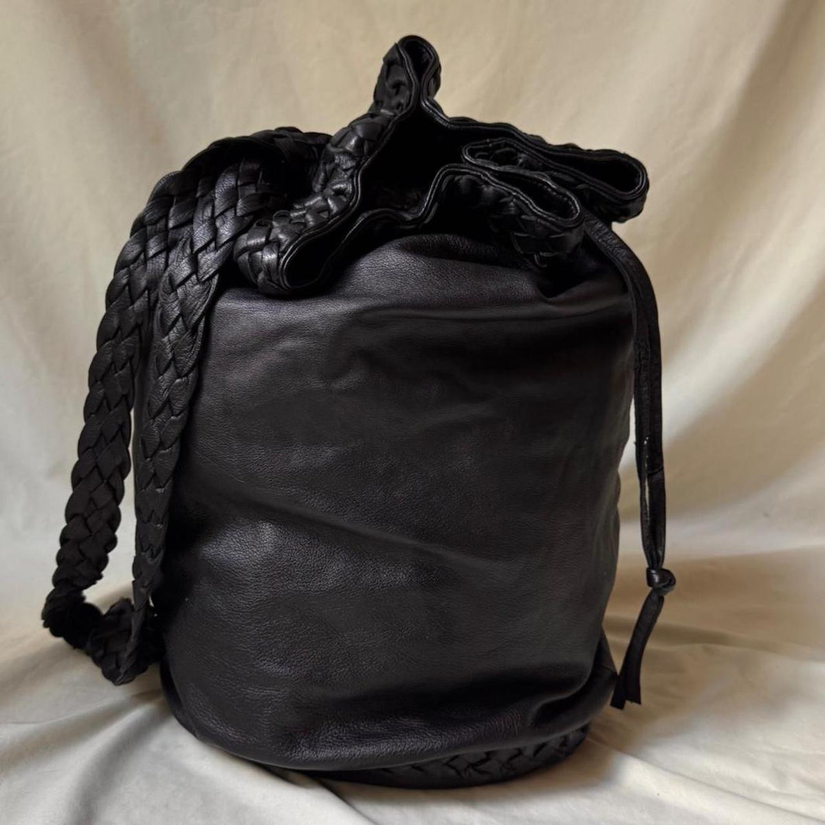 Vintage 90s Large Leather Duffle Bag