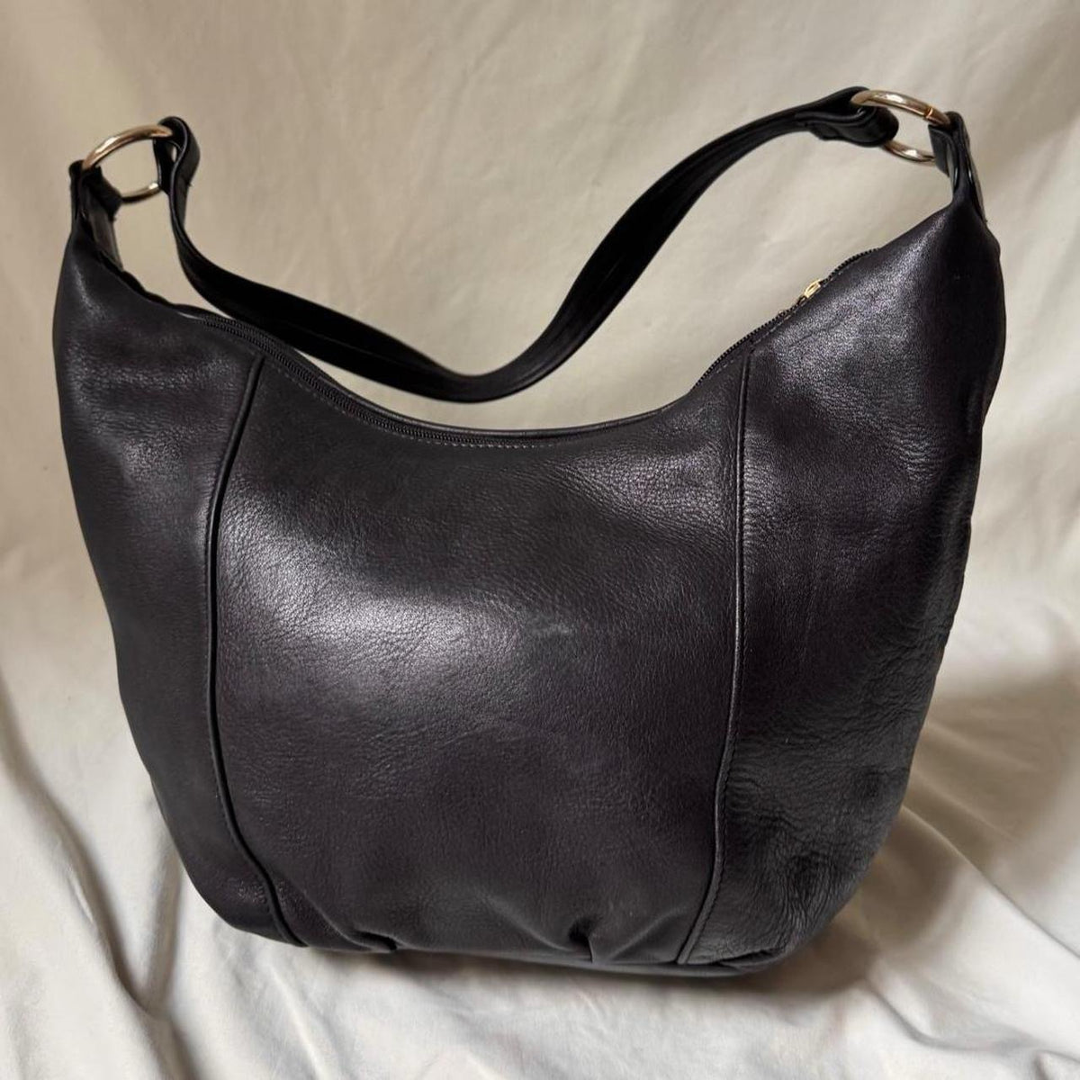 Y2K Leather crescent moon shaped shoulder bag