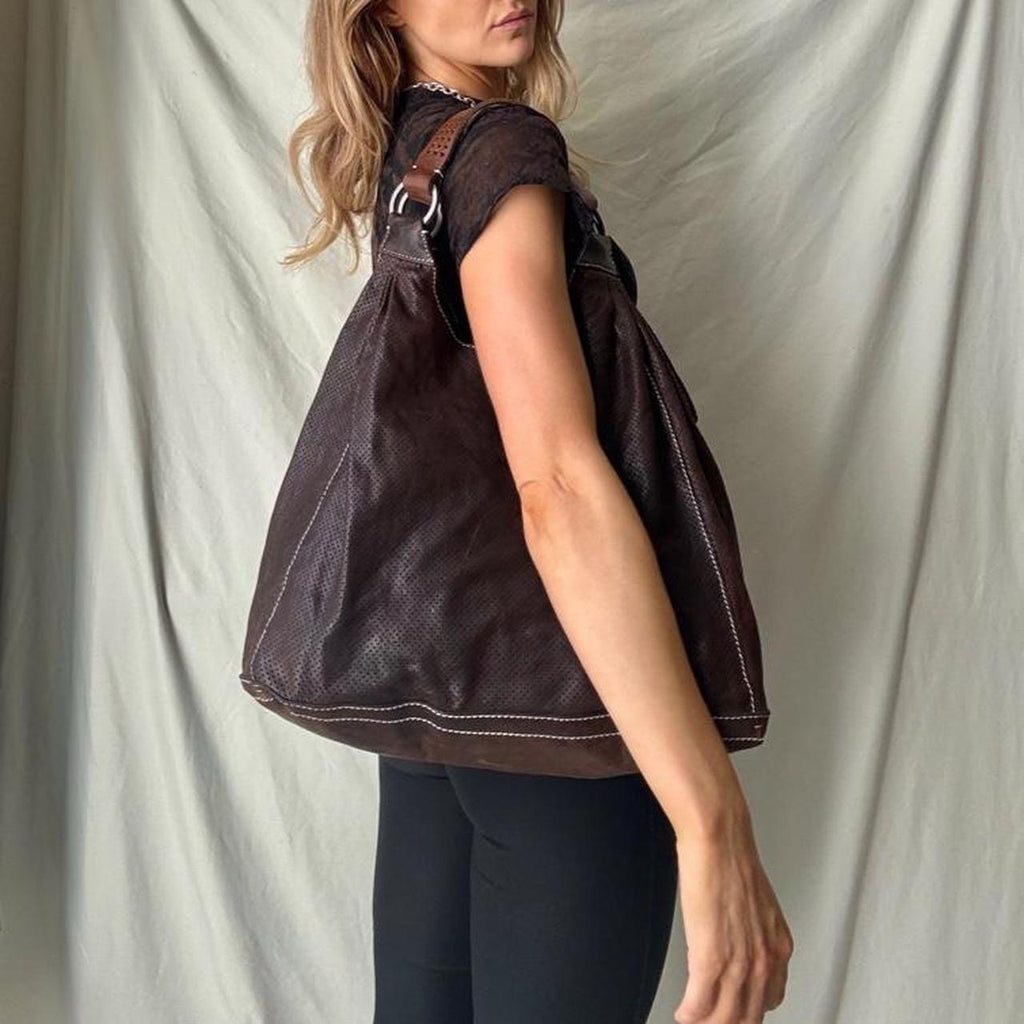 Vintage Italian leather hobo bag