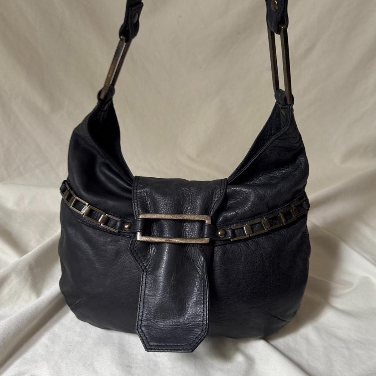 Vintage Y2K Navy Leather Going Out Bag