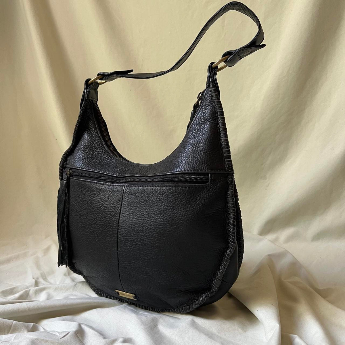 Vintage Leather Moon Hobo Bag