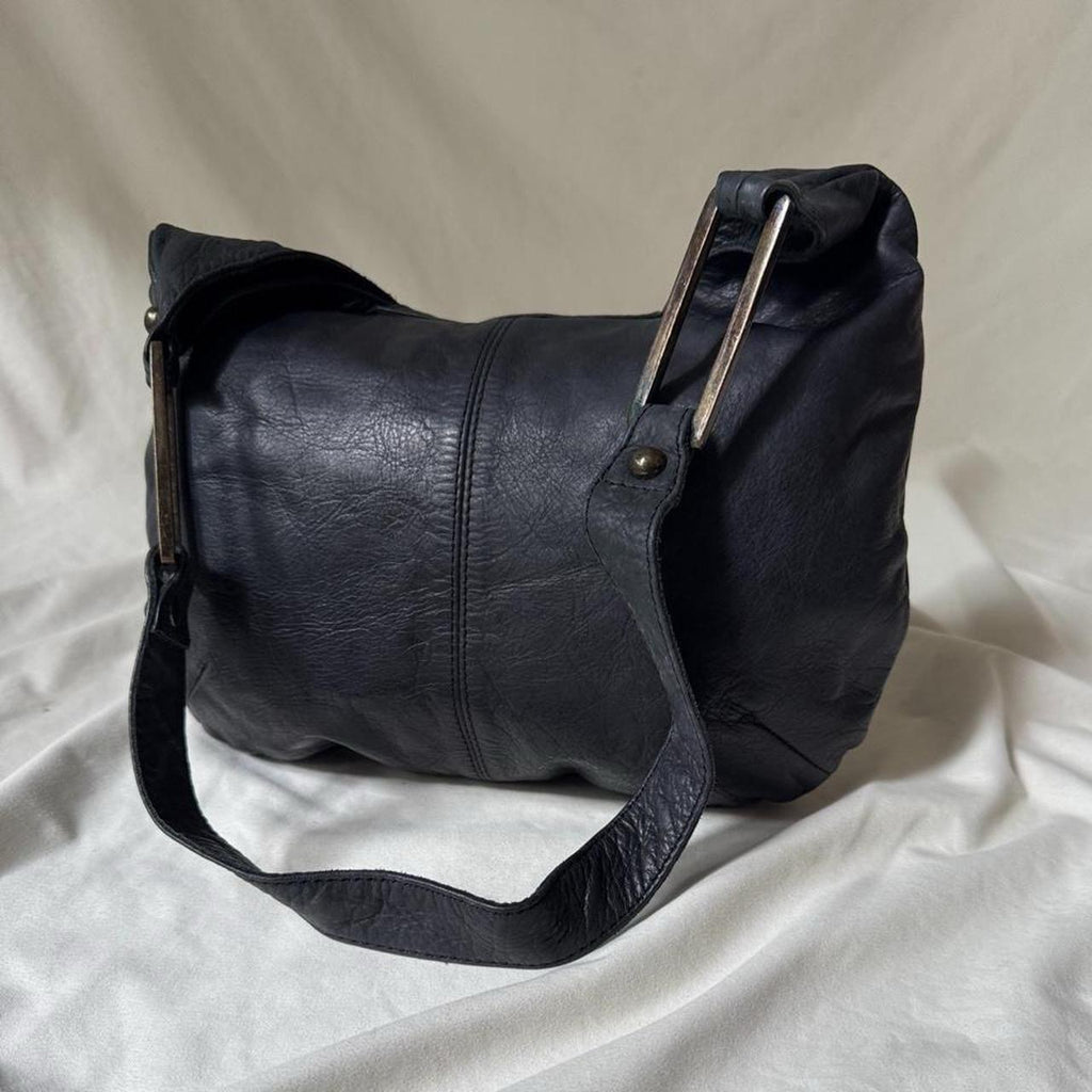 Vintage Y2K Navy Leather Going Out Bag