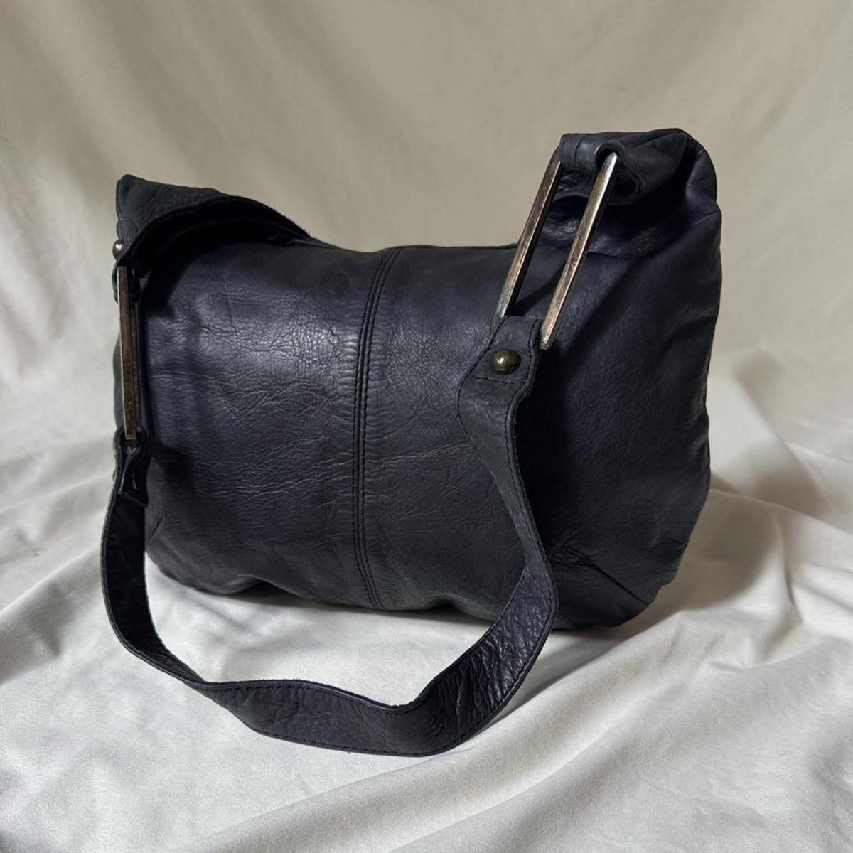 Vintage Y2K Navy Leather Going Out Bag