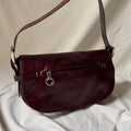 Vintage Patent Burgundy Shoulder Bag