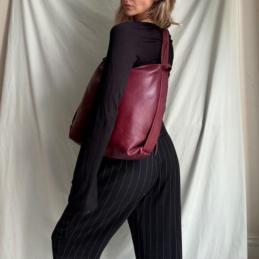 Vintage Red Leather Multi Way Bag