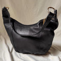 Y2K Leather crescent moon shaped shoulder bag