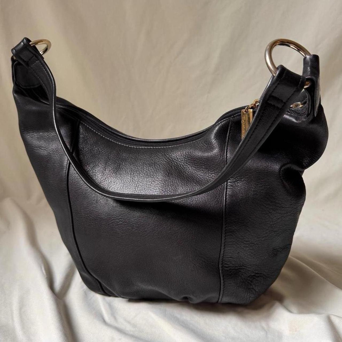 Y2K Leather crescent moon shaped shoulder bag