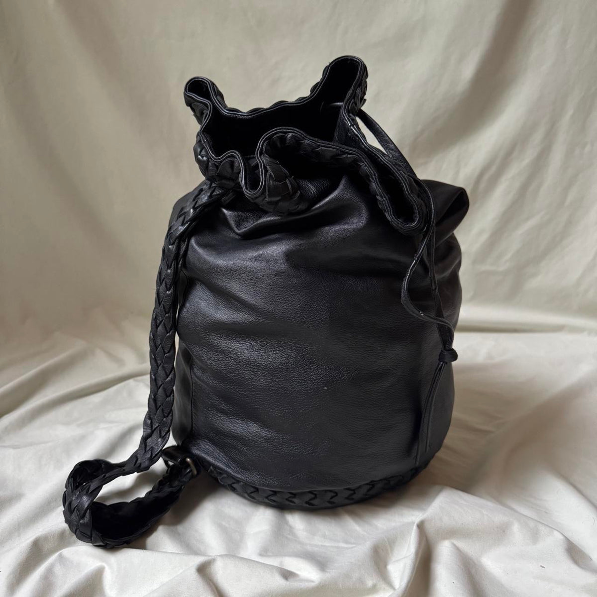 Vintage 90s Large Leather Duffle Bag