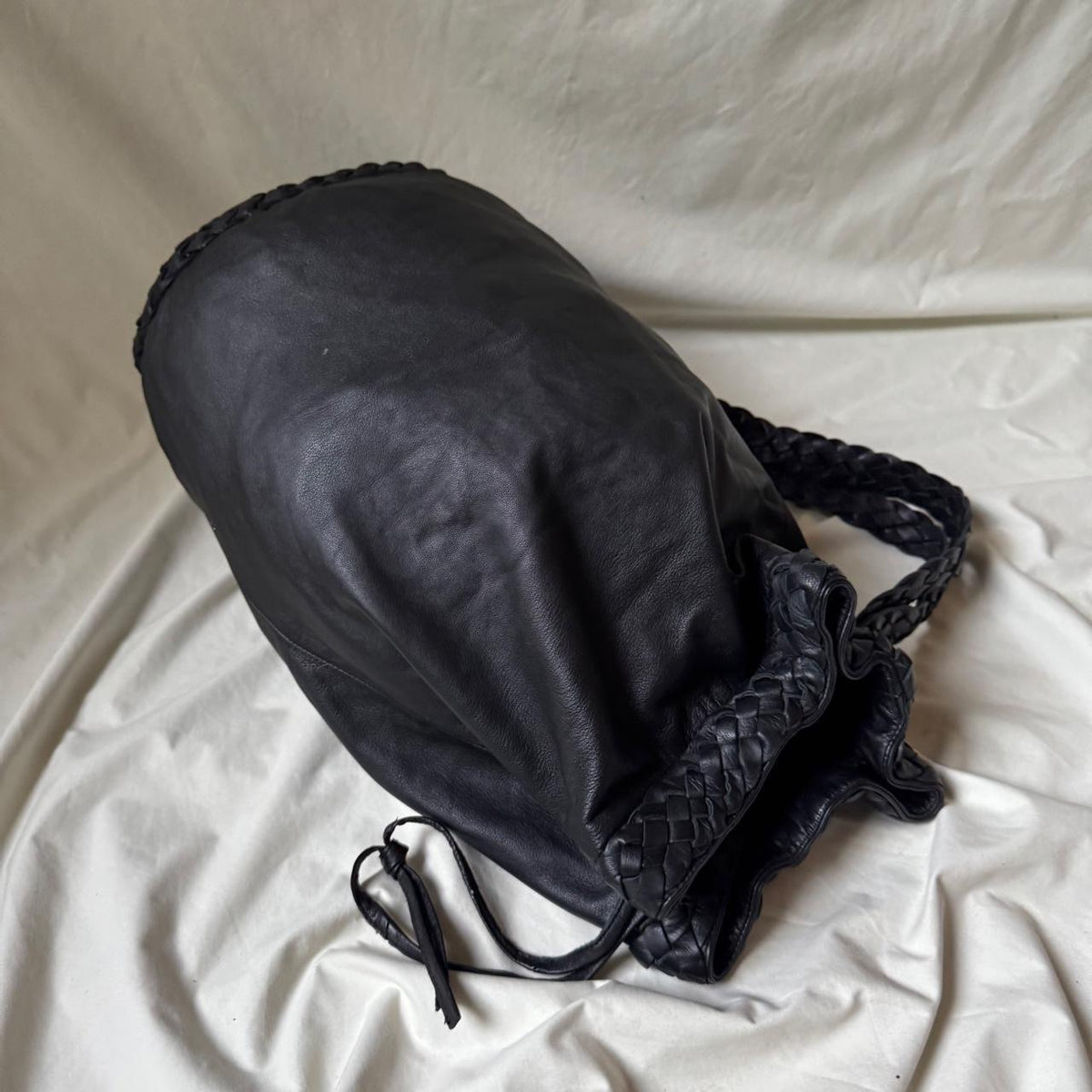 Vintage 90s Large Leather Duffle Bag