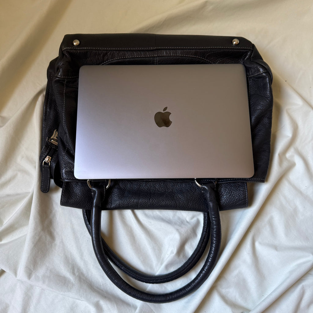 Vintage Minimalist Boxy Leather Bag