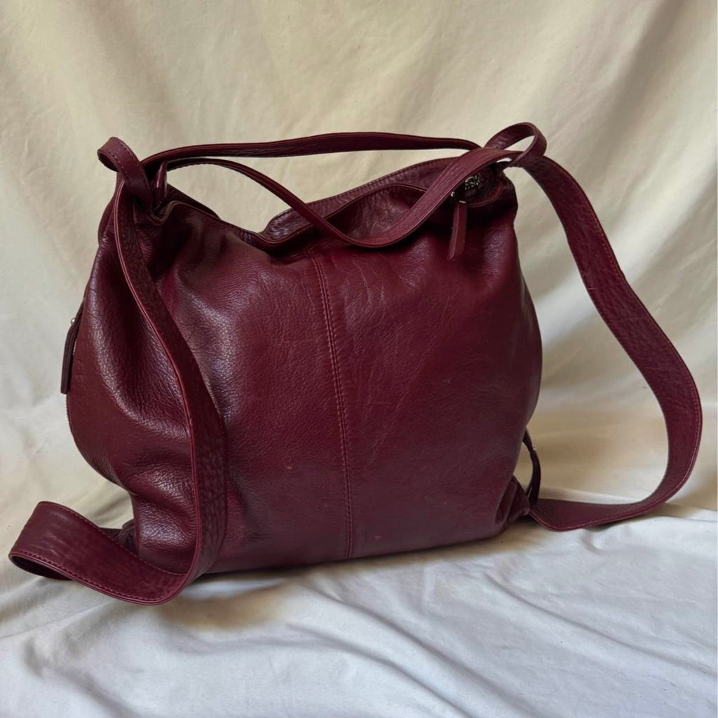 Vintage Red Leather Multi Way Bag