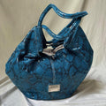 Y2K Oversized Faux Leather Mock Croc Hobo Bag