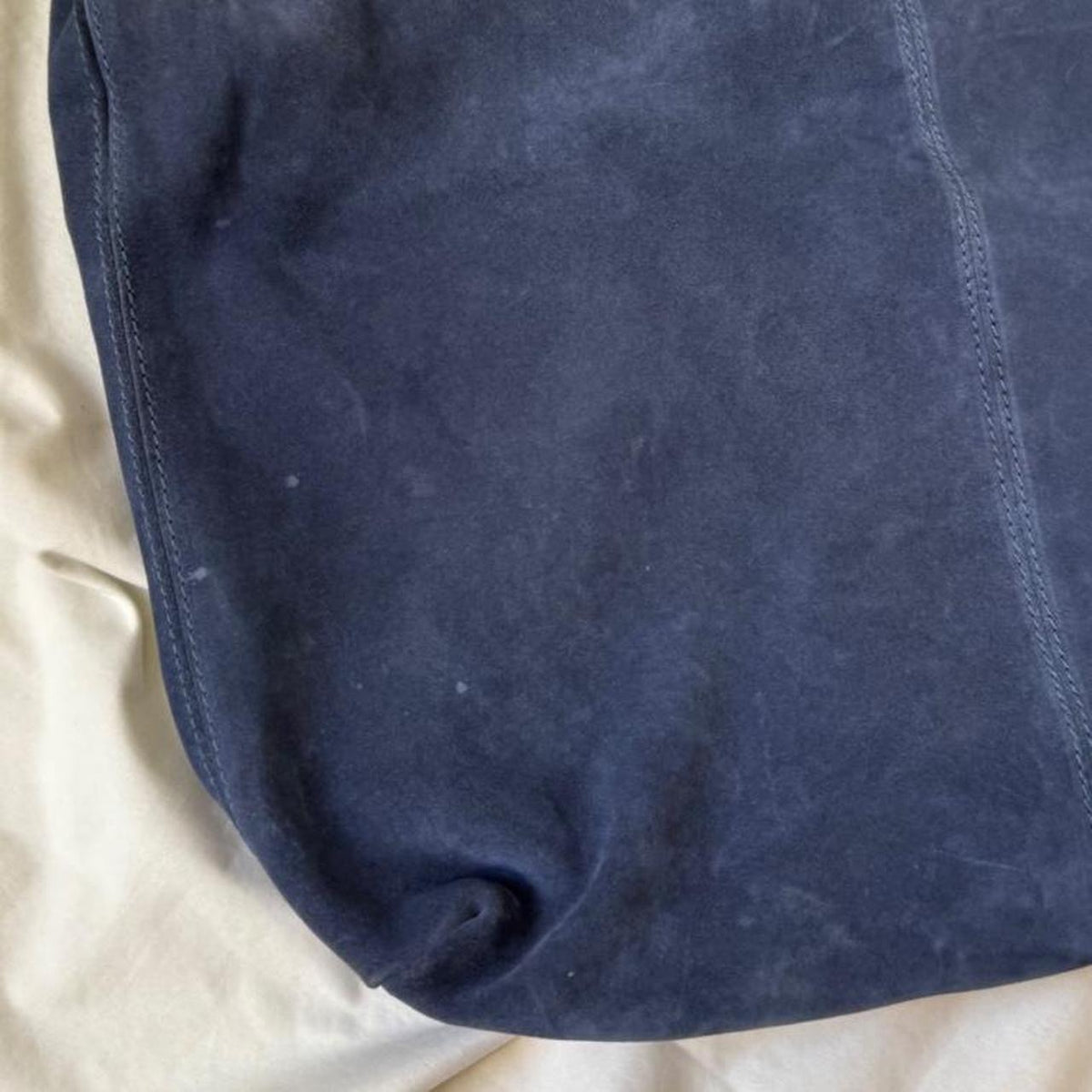 Oversized Italian Blue Slouchy Shoulder Bag