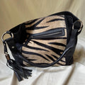 Pony Hair Zebra Leather Slouch Bag