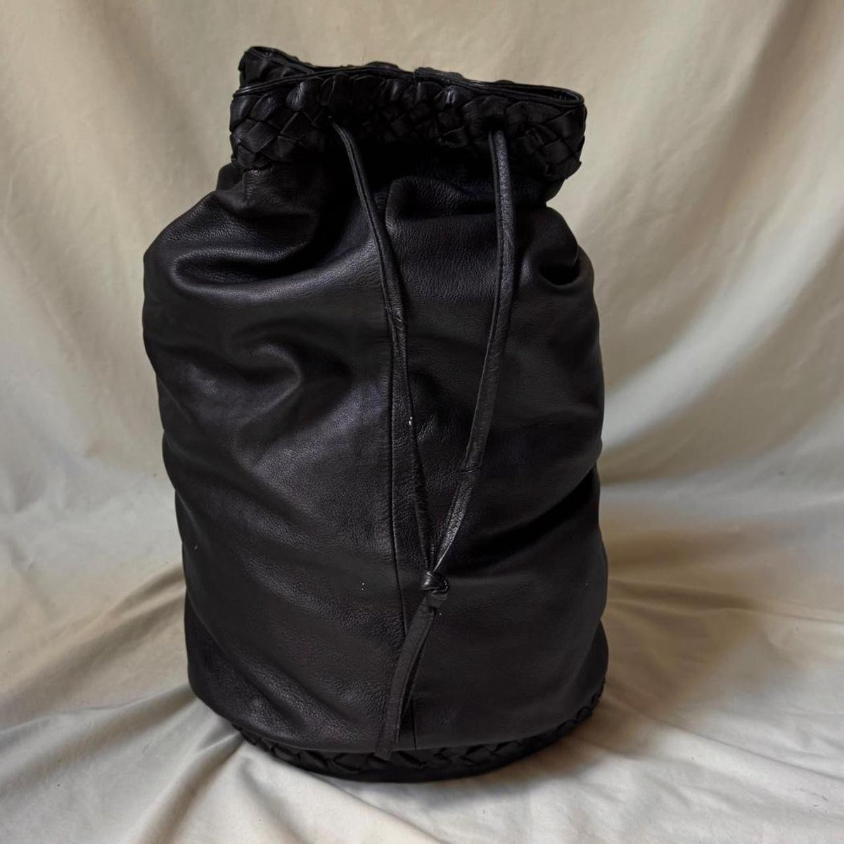Vintage 90s Large Leather Duffle Bag