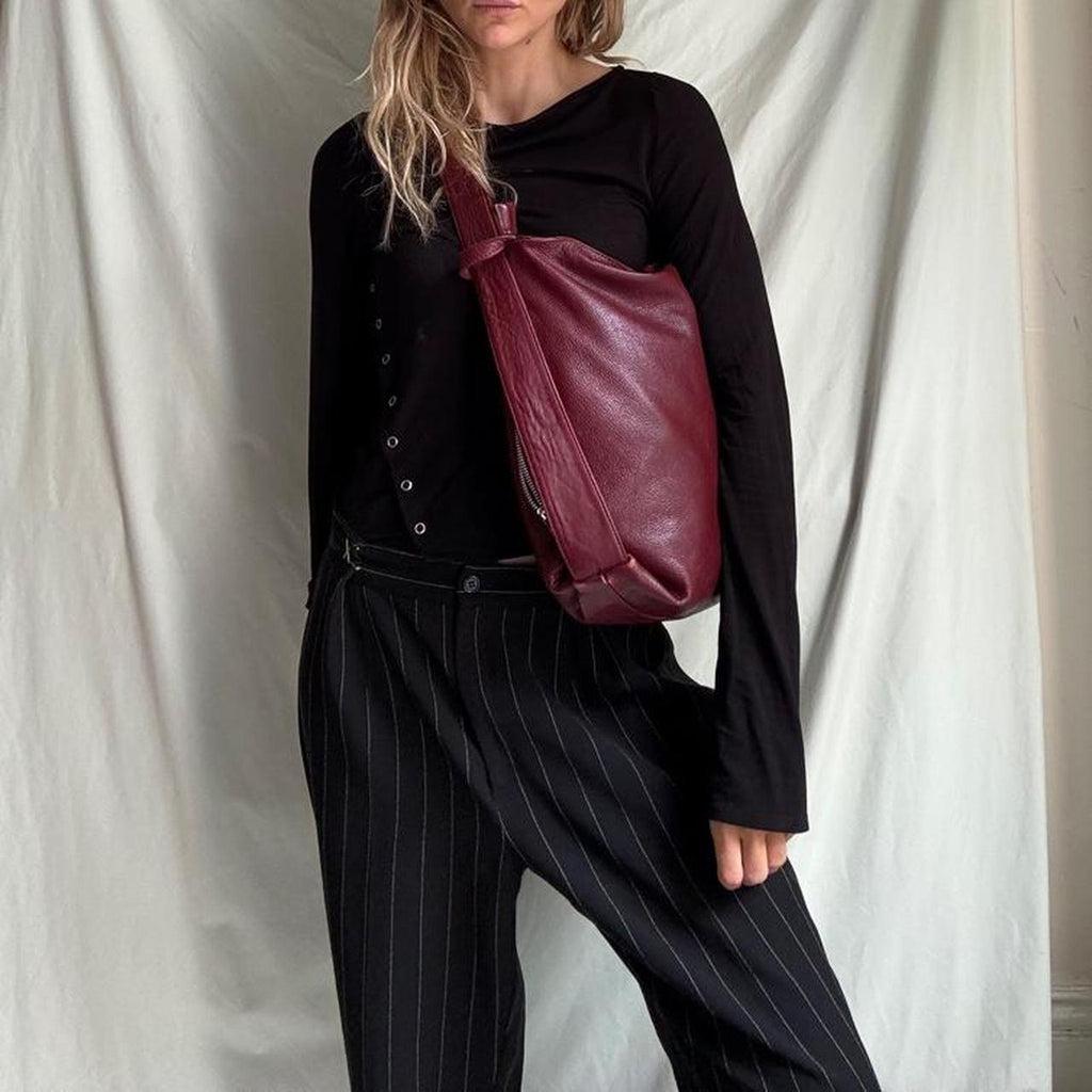 Vintage Red Leather Multi Way Bag