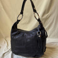Vintage Y2K Black Leather Hobo Bag