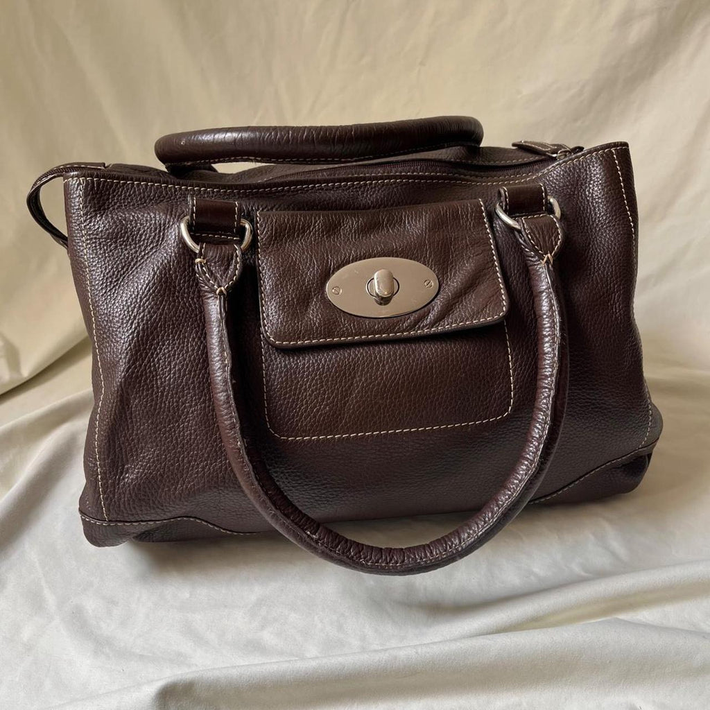Vintage Minimalist Boxy Leather Bag