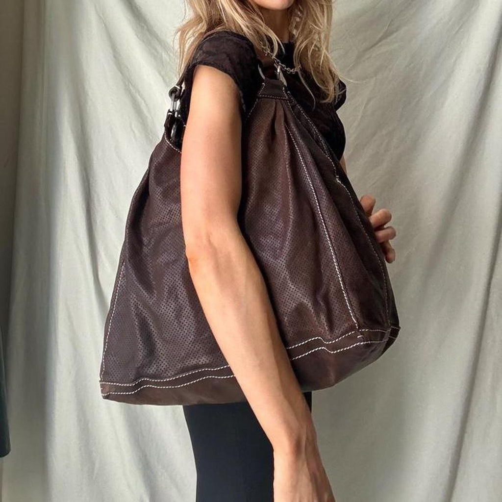 Vintage Italian leather hobo bag