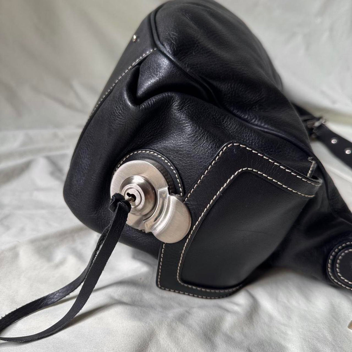 Vintage Y2K Lock & Key Hobo Bag
