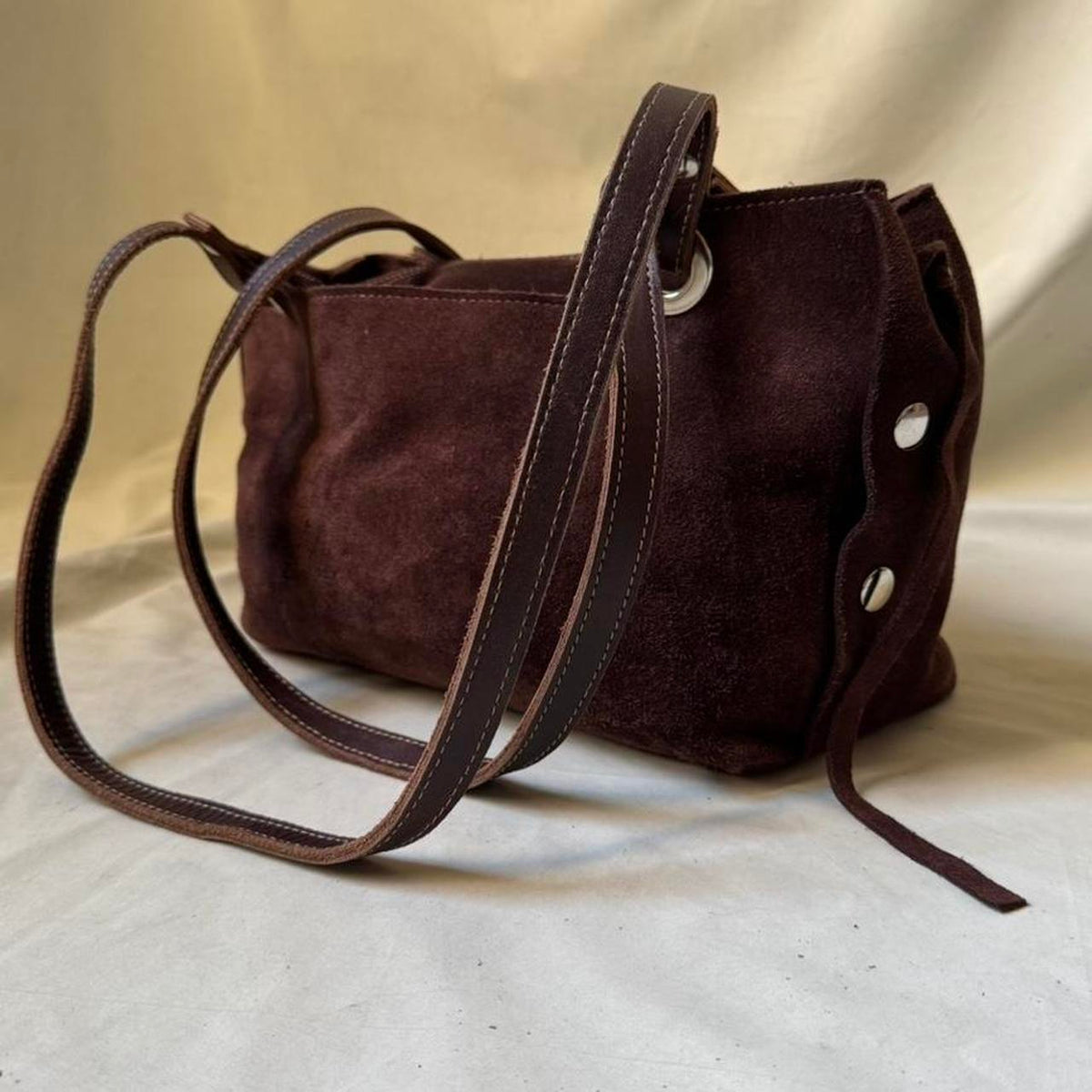 Chocolate Brown Suede Bag