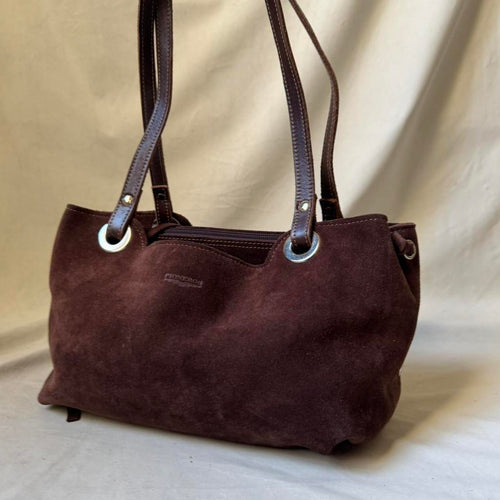 Chocolate Brown Suede Bag