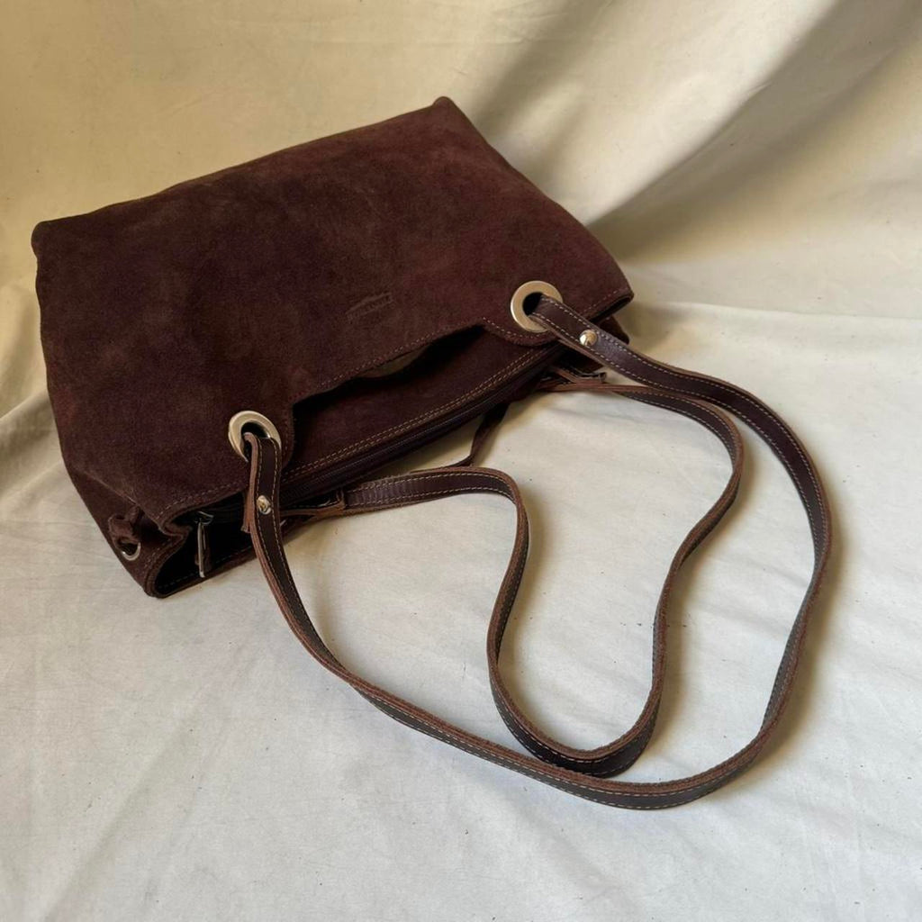 Chocolate Brown Suede Bag
