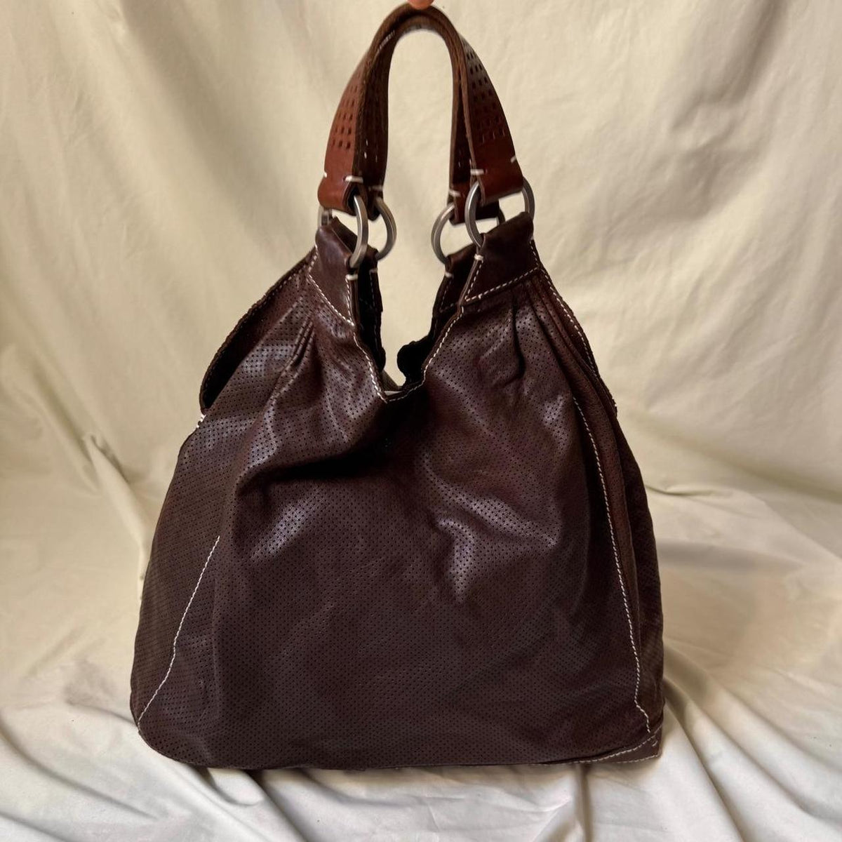 Vintage Italian leather hobo bag