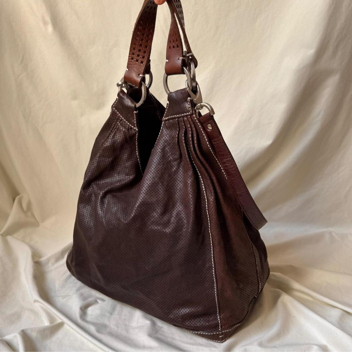 Vintage Italian leather hobo bag