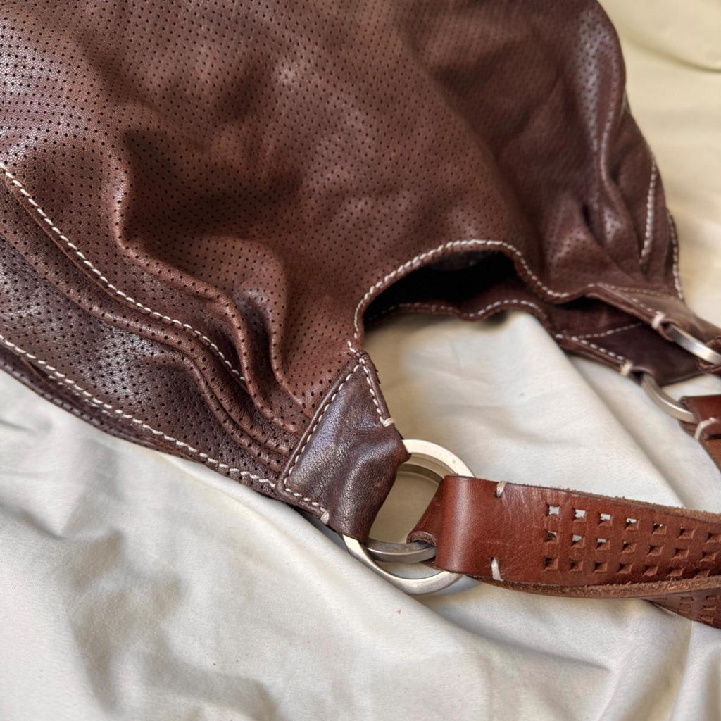 Vintage Italian leather hobo bag