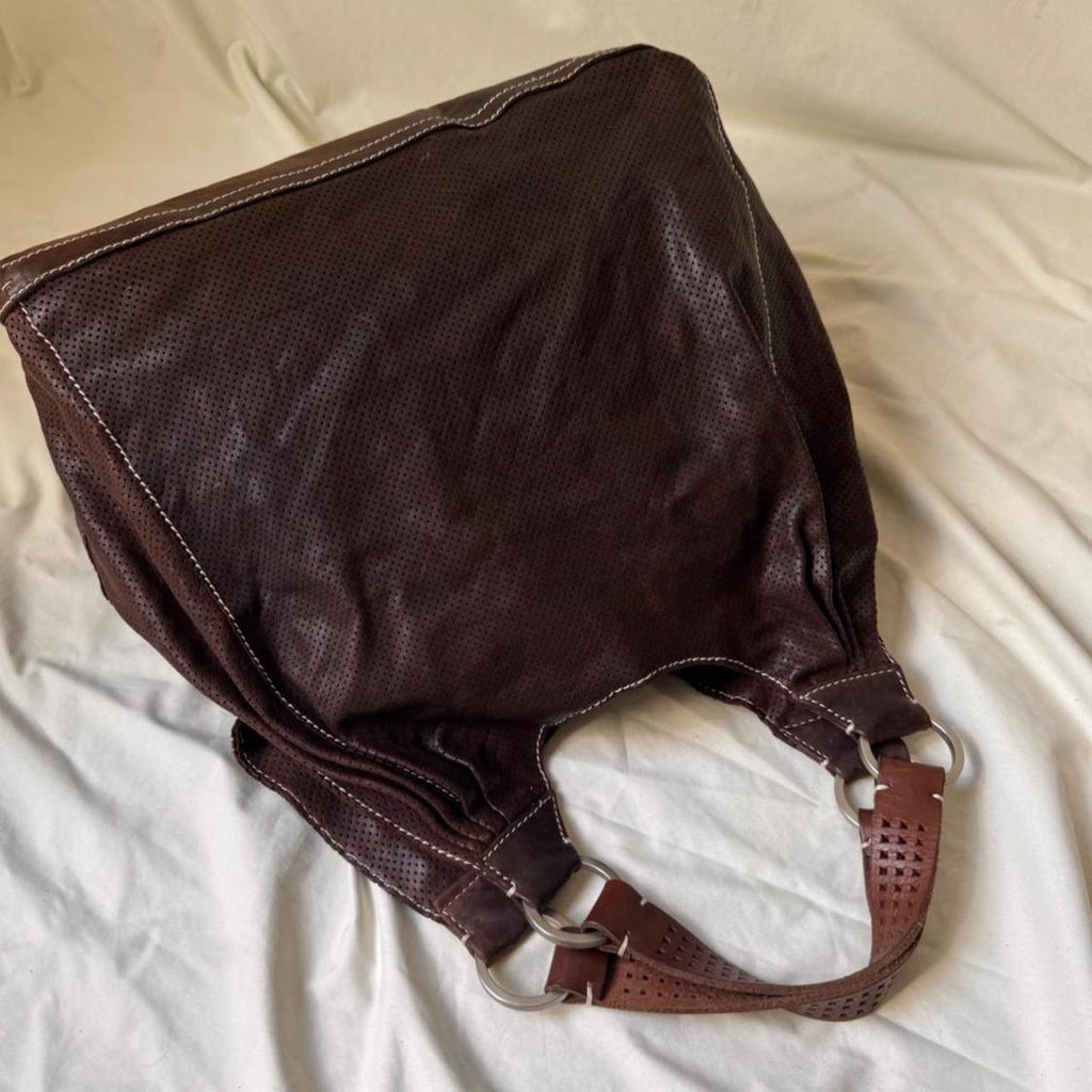 Vintage Italian leather hobo bag