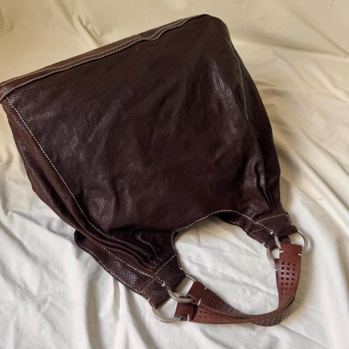 Vintage Italian leather hobo bag