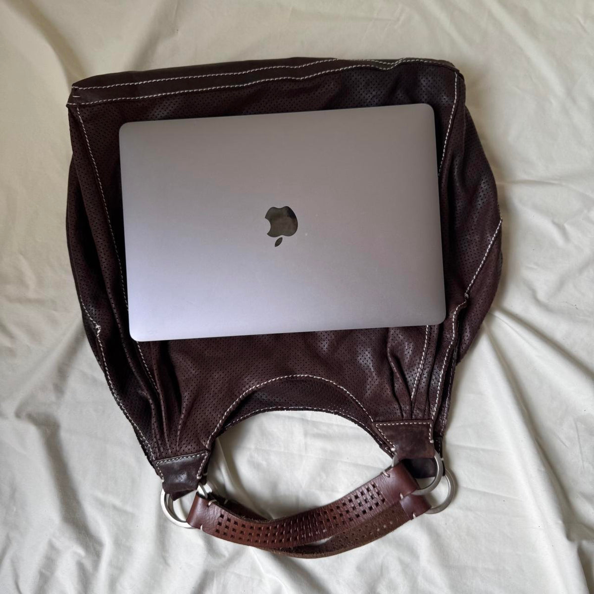 Vintage Italian leather hobo bag