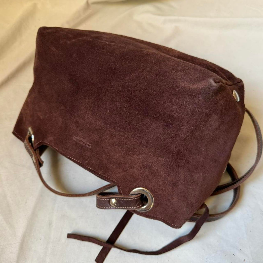 Chocolate Brown Suede Bag