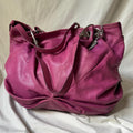 Oversized Vintage Pink Leather Slouchy Hobo Bag
