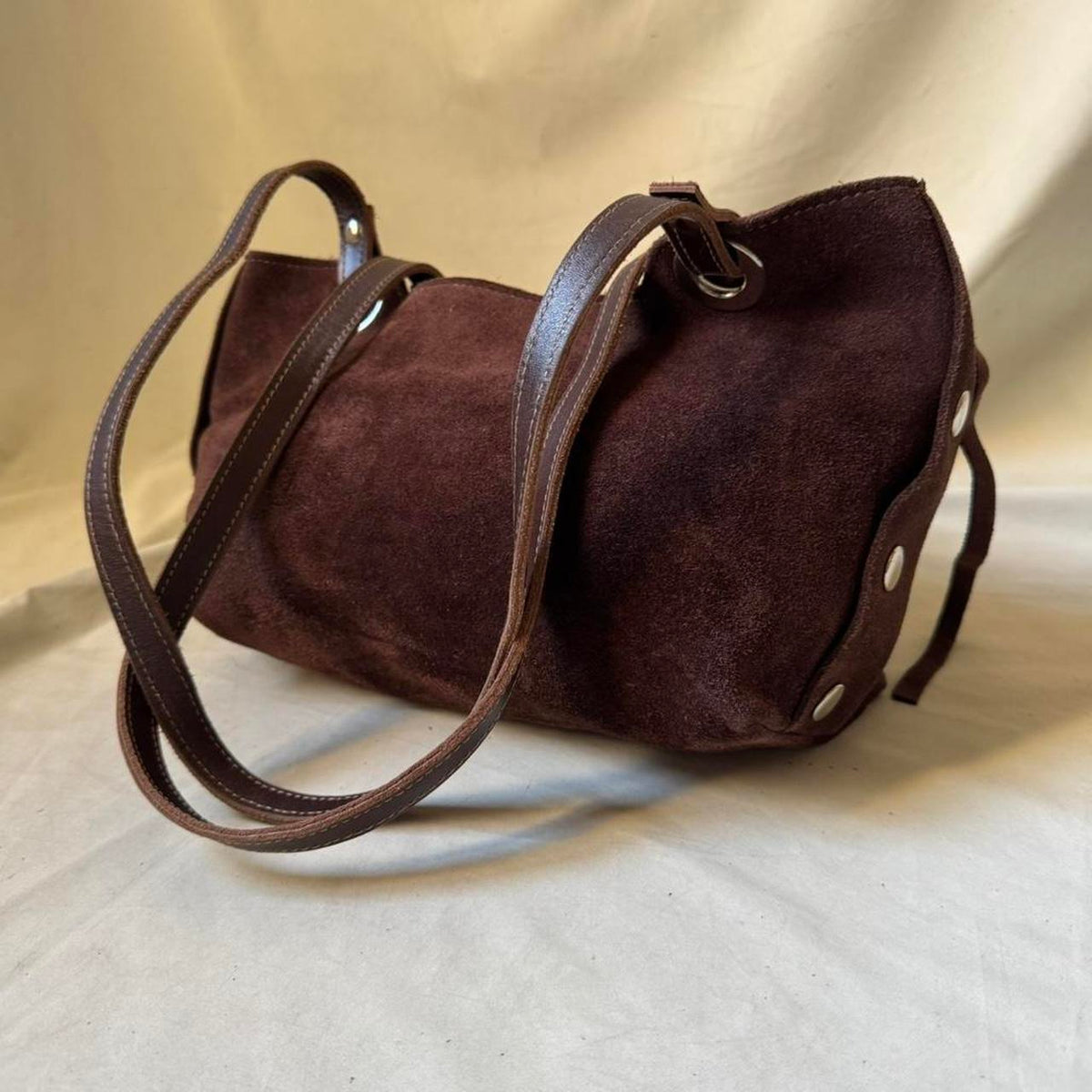 Chocolate Brown Suede Bag